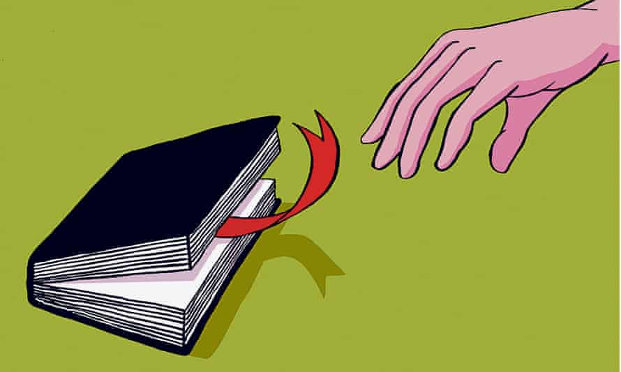 reaching for book with tongue