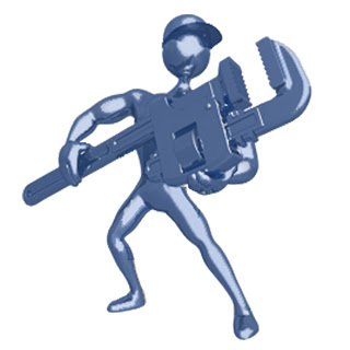 plumbing guy icon wrench