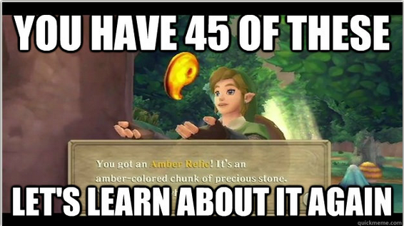 zelda skyward sword items