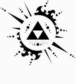 zelda logo triforce splatter