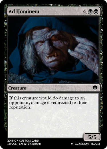 Ad Hominem magic card