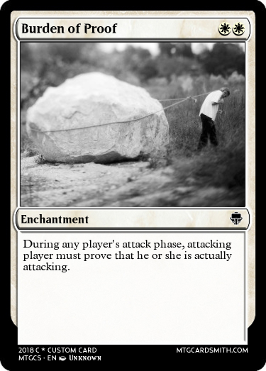 Burden of Proof magic card