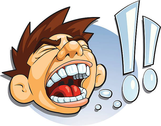 cartoon boy yelling