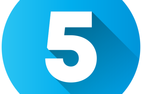 5 in blue circle