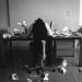 sad writer black and white
