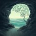 optical illusion face cave brain