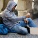homeless begging street