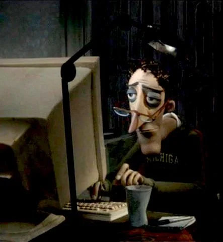 sleepy writer coraline dad